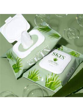 Beauty Creations SKIN Aloe Vera Moisturizing Makeup Remover Wipes NEW